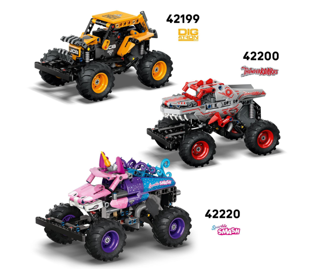 LEGO Technic 42219 Monster Jam Grave Digger Ogień i lód - 1473445 - zdjęcie 4